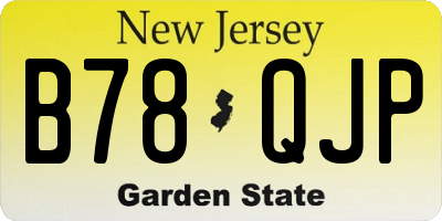 NJ license plate B78QJP