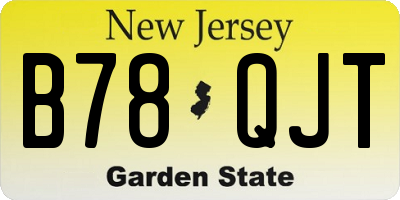 NJ license plate B78QJT