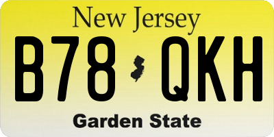 NJ license plate B78QKH