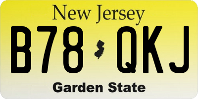 NJ license plate B78QKJ
