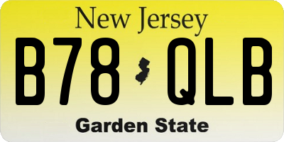 NJ license plate B78QLB