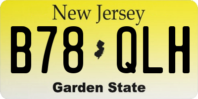 NJ license plate B78QLH
