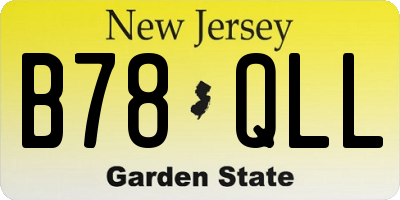 NJ license plate B78QLL