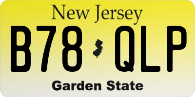 NJ license plate B78QLP
