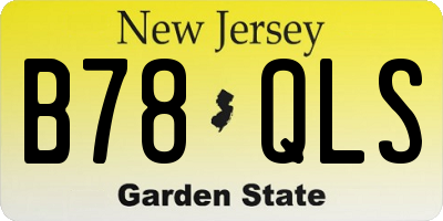 NJ license plate B78QLS