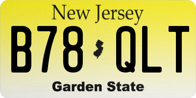 NJ license plate B78QLT