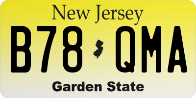 NJ license plate B78QMA