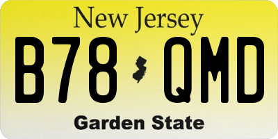NJ license plate B78QMD