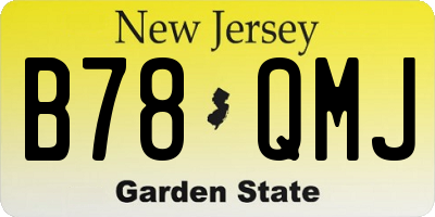 NJ license plate B78QMJ
