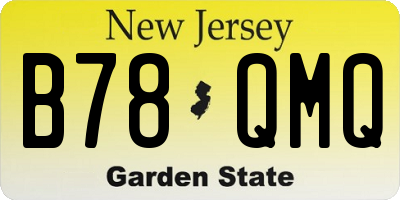 NJ license plate B78QMQ