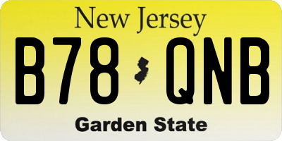 NJ license plate B78QNB