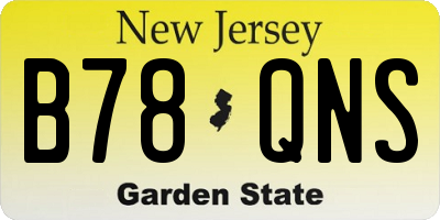 NJ license plate B78QNS