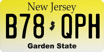 NJ license plate B78QPH