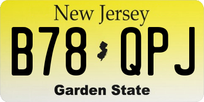NJ license plate B78QPJ