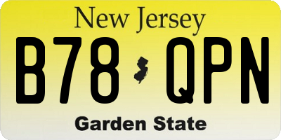 NJ license plate B78QPN