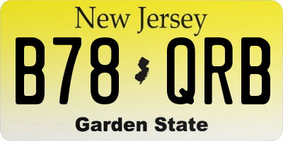 NJ license plate B78QRB