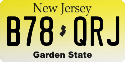 NJ license plate B78QRJ
