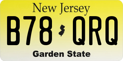 NJ license plate B78QRQ