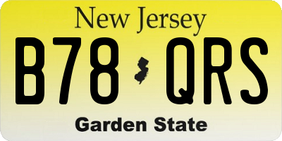 NJ license plate B78QRS