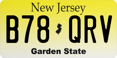 NJ license plate B78QRV