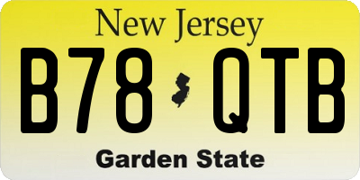NJ license plate B78QTB
