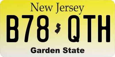 NJ license plate B78QTH