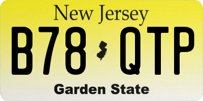 NJ license plate B78QTP