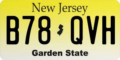 NJ license plate B78QVH