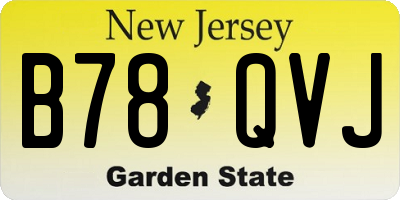 NJ license plate B78QVJ