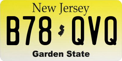 NJ license plate B78QVQ
