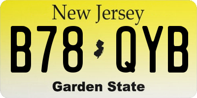 NJ license plate B78QYB