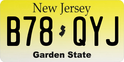 NJ license plate B78QYJ