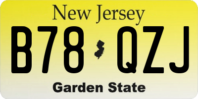 NJ license plate B78QZJ