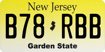 NJ license plate B78RBB