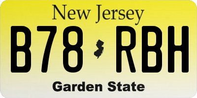 NJ license plate B78RBH