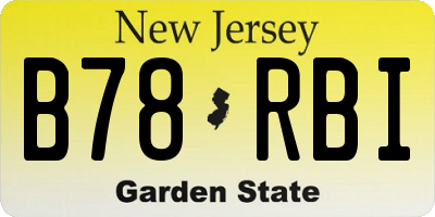 NJ license plate B78RBI