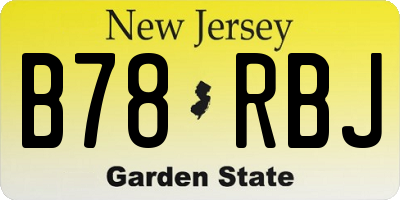 NJ license plate B78RBJ