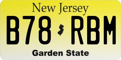 NJ license plate B78RBM