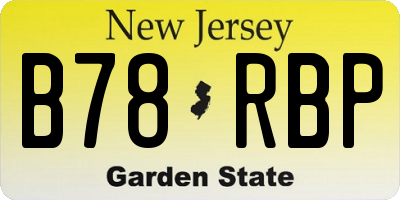 NJ license plate B78RBP