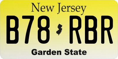 NJ license plate B78RBR