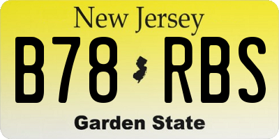 NJ license plate B78RBS