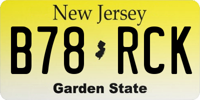 NJ license plate B78RCK