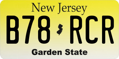NJ license plate B78RCR