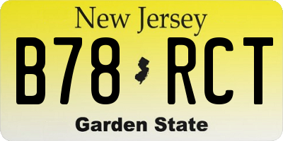 NJ license plate B78RCT