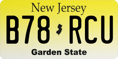 NJ license plate B78RCU