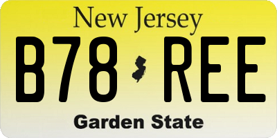 NJ license plate B78REE