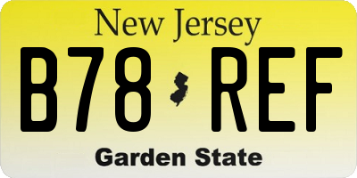 NJ license plate B78REF