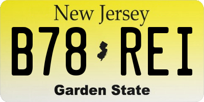 NJ license plate B78REI