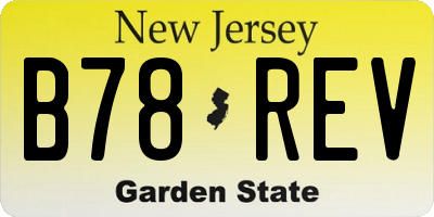 NJ license plate B78REV