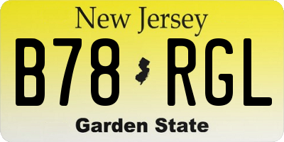 NJ license plate B78RGL